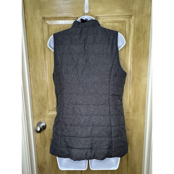 J Jill Vest Womens Small Gray Full Zip Sleeveless Quilted Puffer - Picture 2 of 9